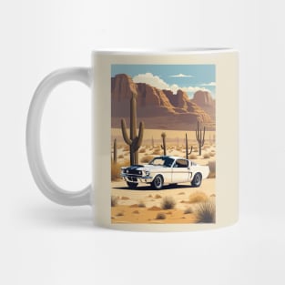 Muscle Car Desert Scene Mug